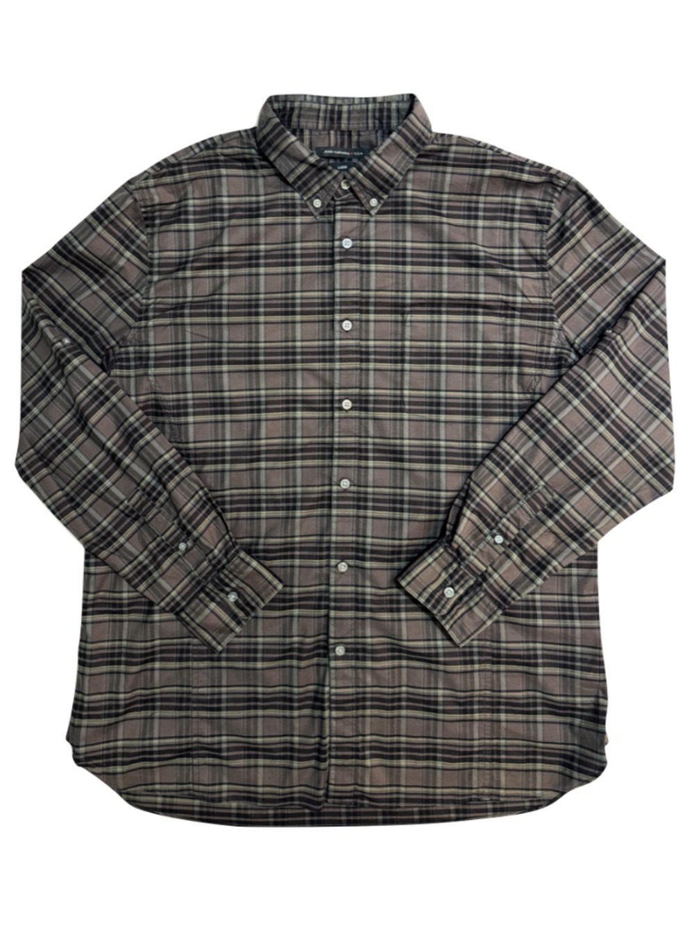 John Varvatos Men's Plaid Luxe Button Down Shirt Size XXL